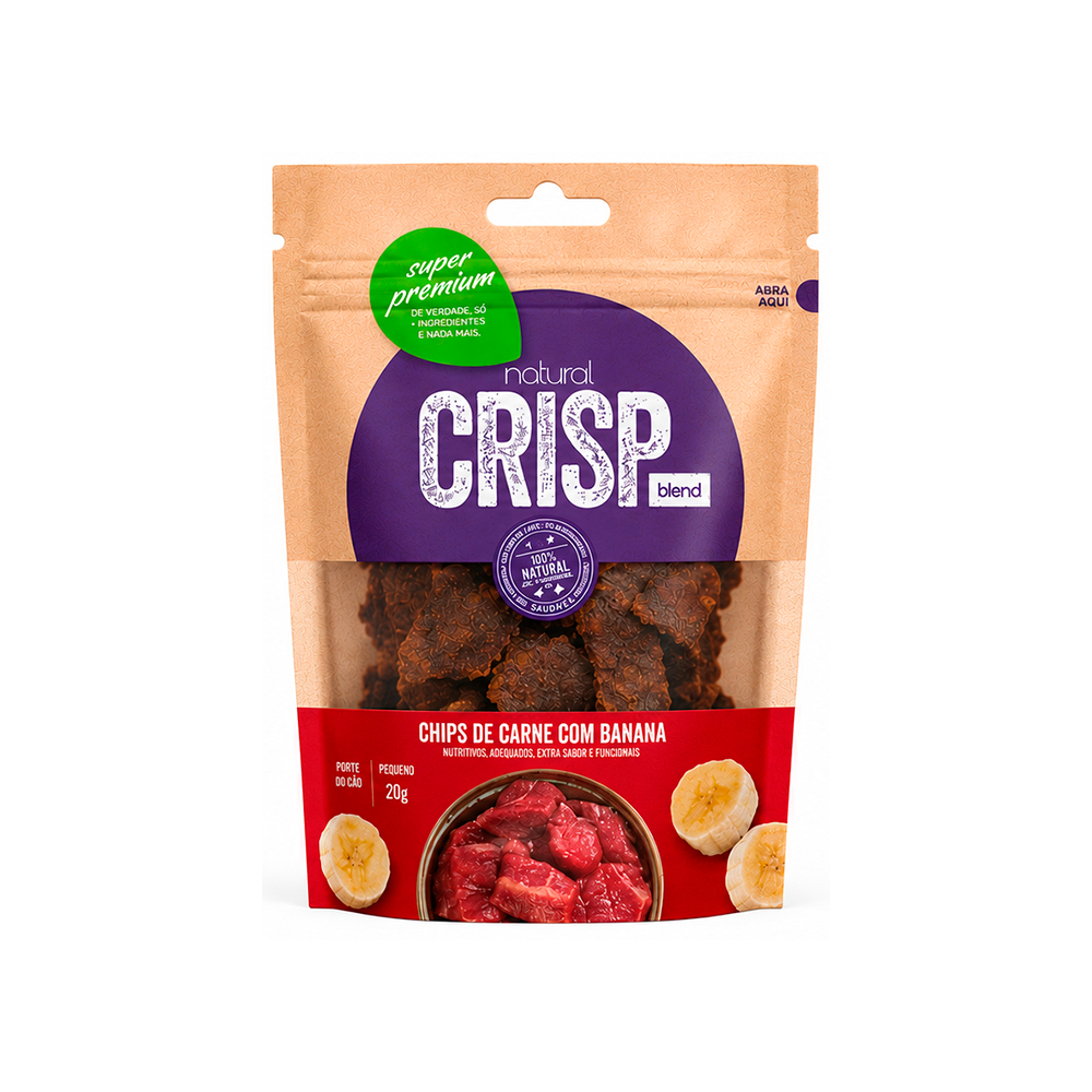 CHIPS DE CARNE COM BANANA 20G NATURAL CRI...
